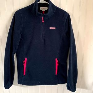 Vineyard Vines Navy Fleece Pullover 1/4 Zip, S